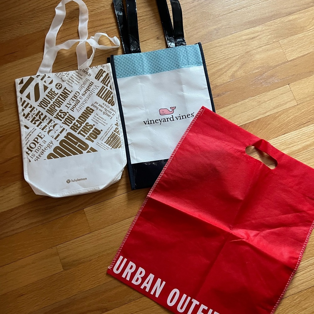 Reusable Tote Bags - Lululemon, Vineyard Vines, Urban Outfitters